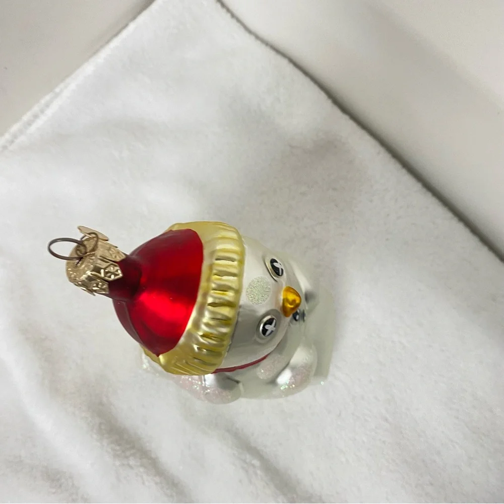 Department 56 Vintage Festive Snowman Sledding Christmas Ornament Whimsical